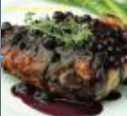 Poitrines de poulet glac�es aux bleuets