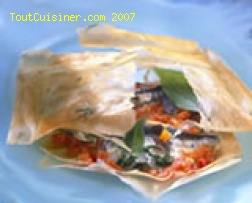 Escargots, tomates sur Filo Escargots, tomates sur Filo
